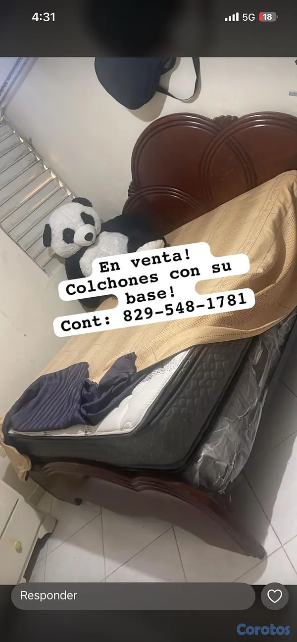 electrodomesticos - colchones con su base  2