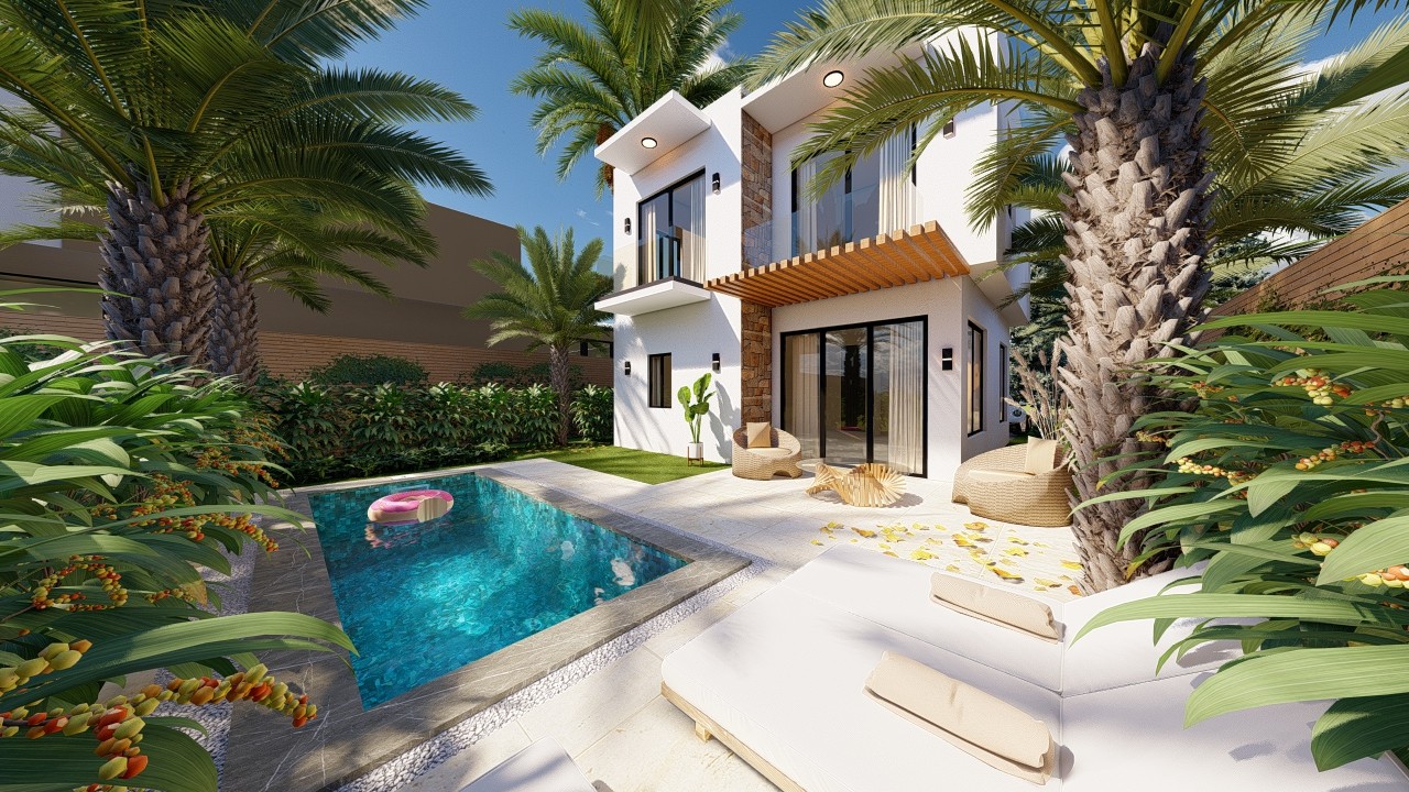 casas vacacionales y villas - RESIDENCIAL PALMERAS RESIPAL II - BAVARO, PUNTA CANA. 8