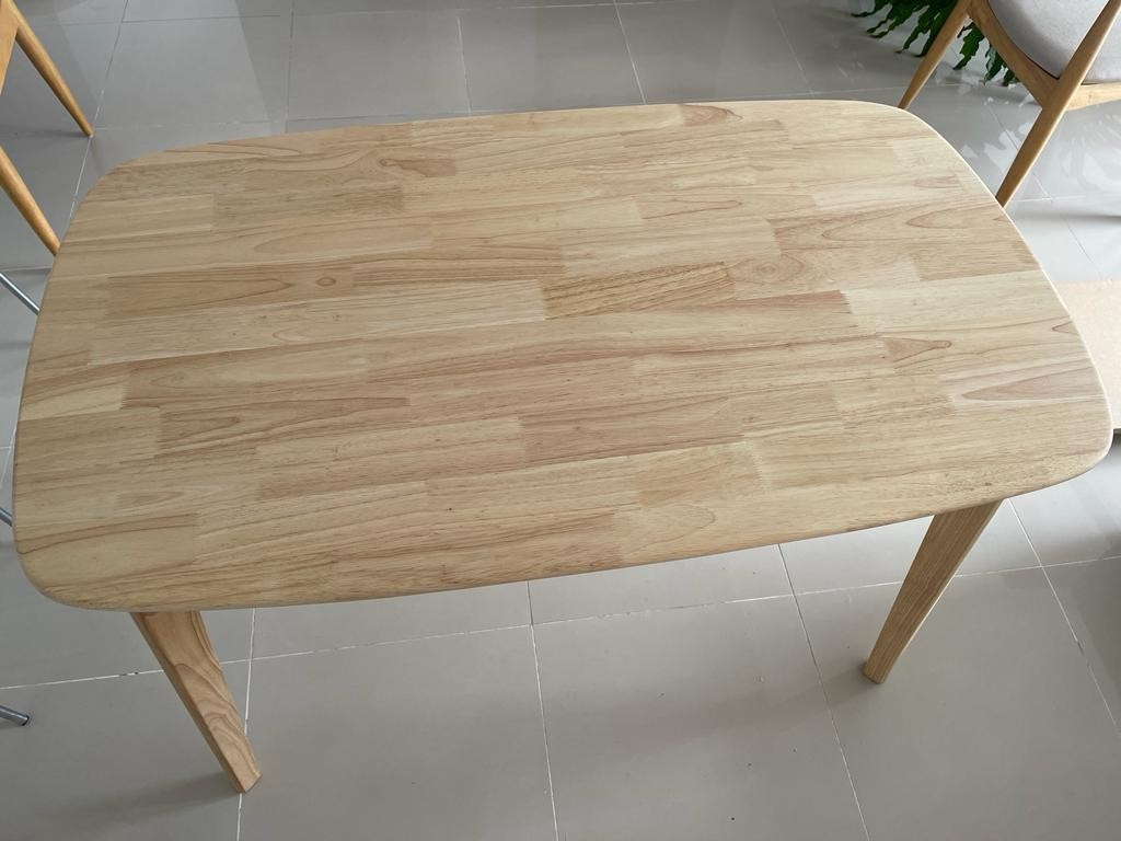muebles y colchones - Mesa de comedor madera REAL maciza  4