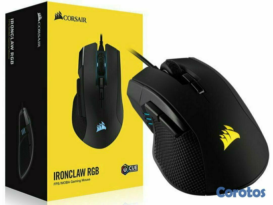 accesorios para electronica - MOUSE CORSAIR IRONCLAW PRO GAMING, RGB, USB, 7 BOTONES PROGRAMABLE, VELO/18000