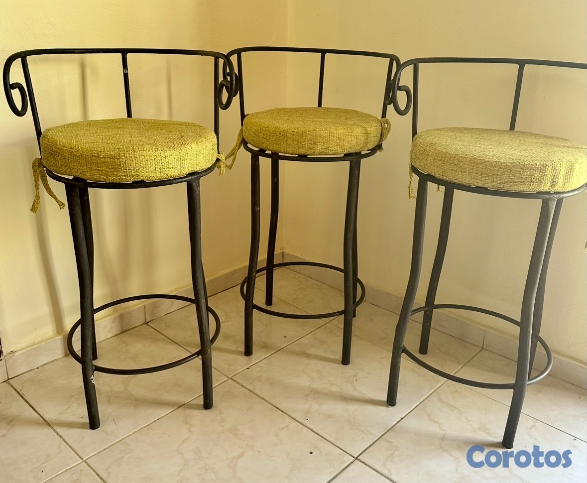 muebles y colchones - Sillas de desayunador en hierro. 1