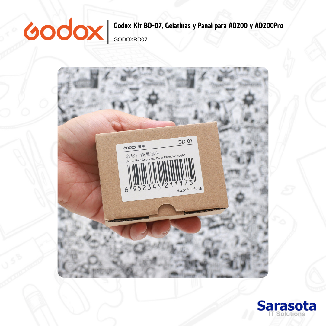 accesorios para electronica - Godox Kit BD-07, Gelatinas y Panal para AD200 y AD200Pro 1