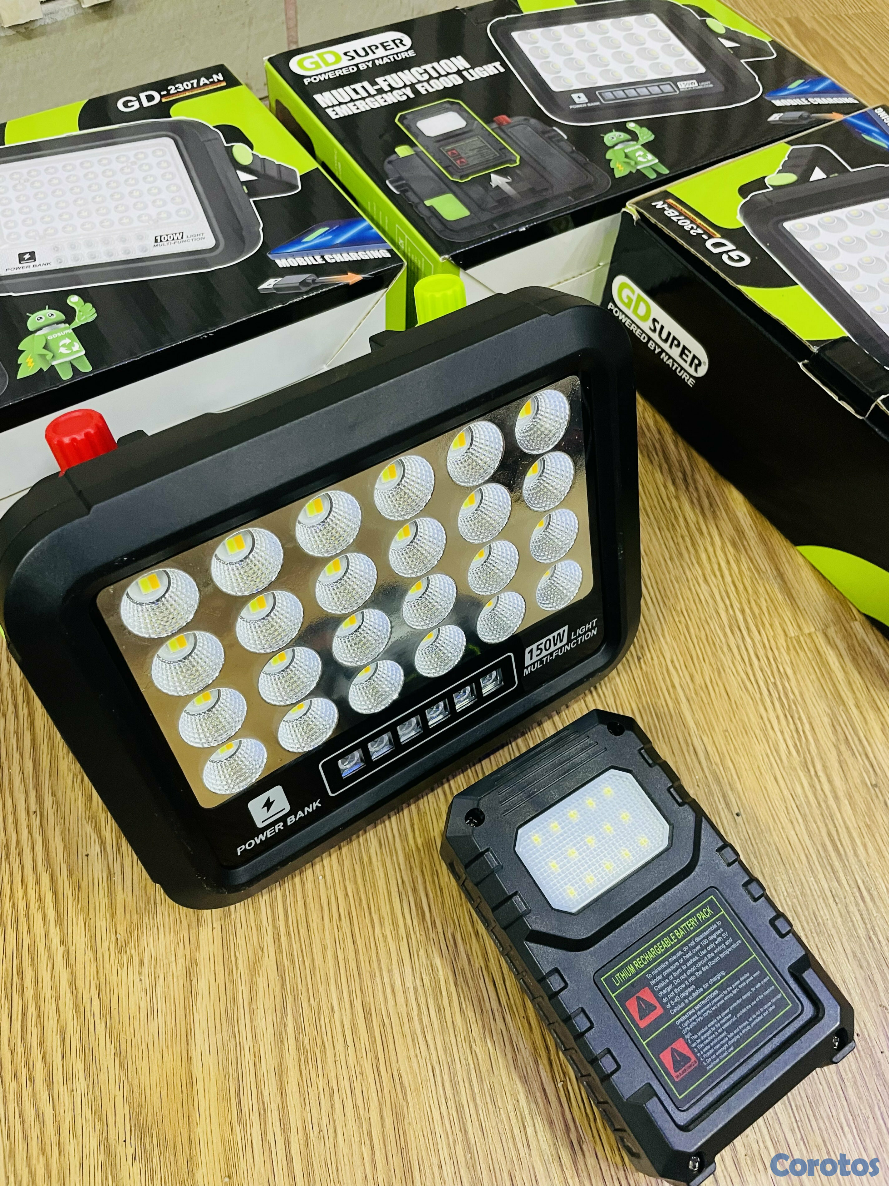 otros electronicos - ✨👌Luz led portatil de 150w de pontencia.
Trae bateria que funciona como Pawer   5