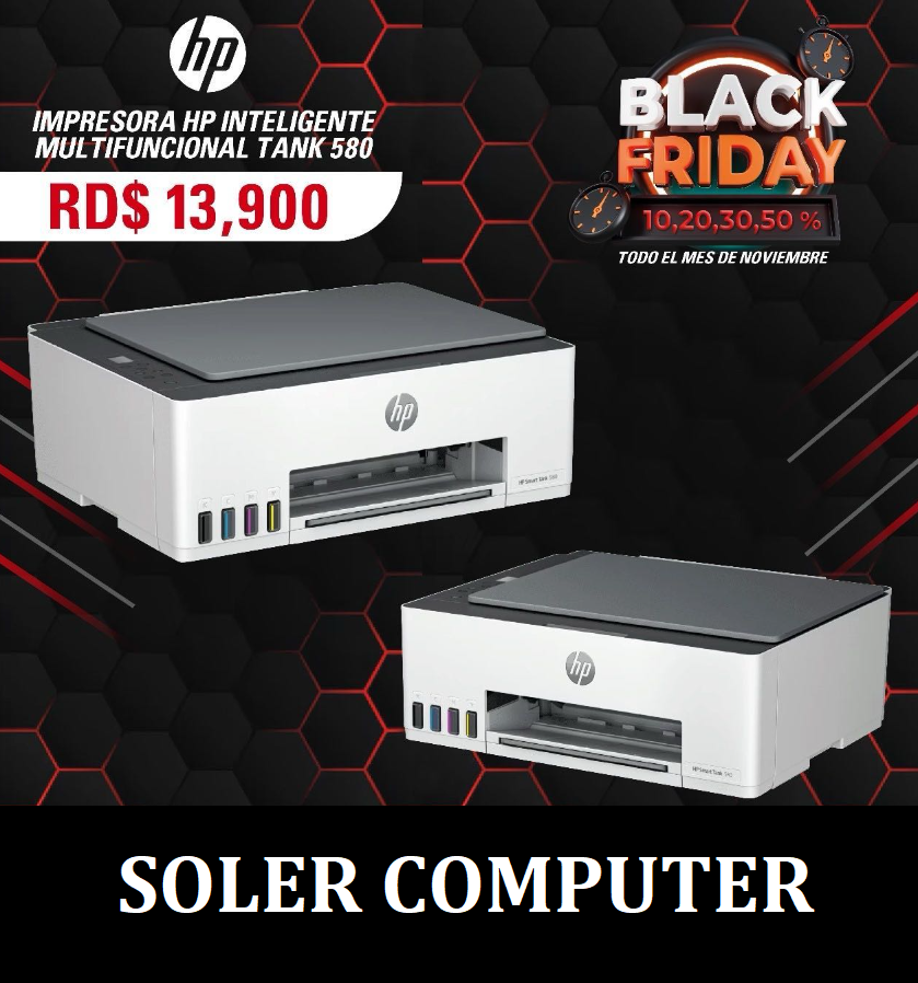 impresoras y scanners - Impresora HP Multifuncional Smart Tank 580  impres