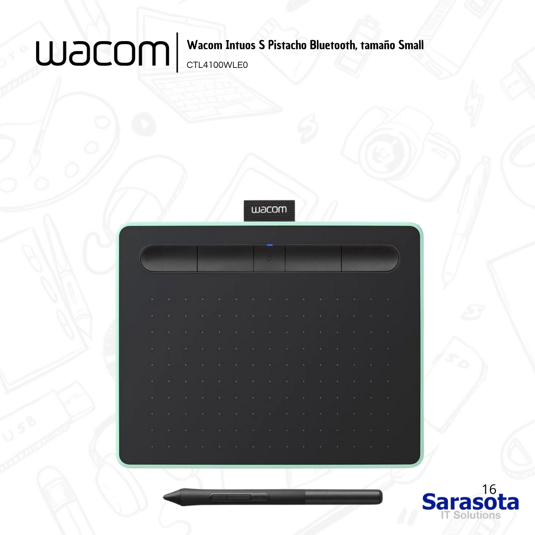 accesorios para electronica - Wacom Intuos S color Pistacho Bluetooth 0