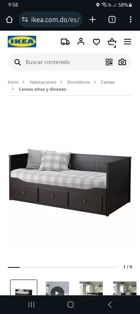 muebles y colchones - Vendo cama completa Hemnes Ikea twin doble 3 gavetas nuevo c/2 colchones 60 MIL 2