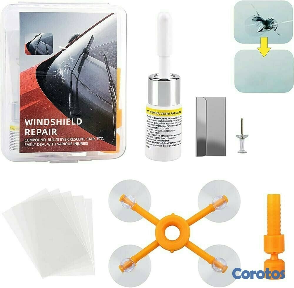 accesorios para electronica - Kit de reparacion de cristal vidrio parabrisas 4