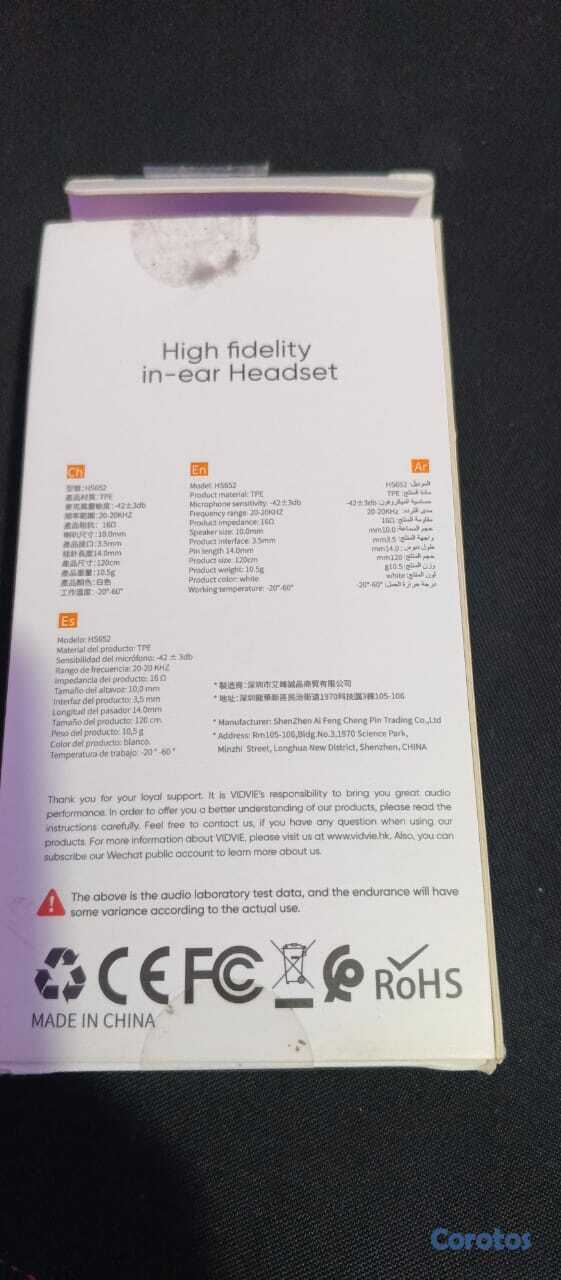 otros electronicos - Auriculares Vidvie HS652 / Leer Descripción 2