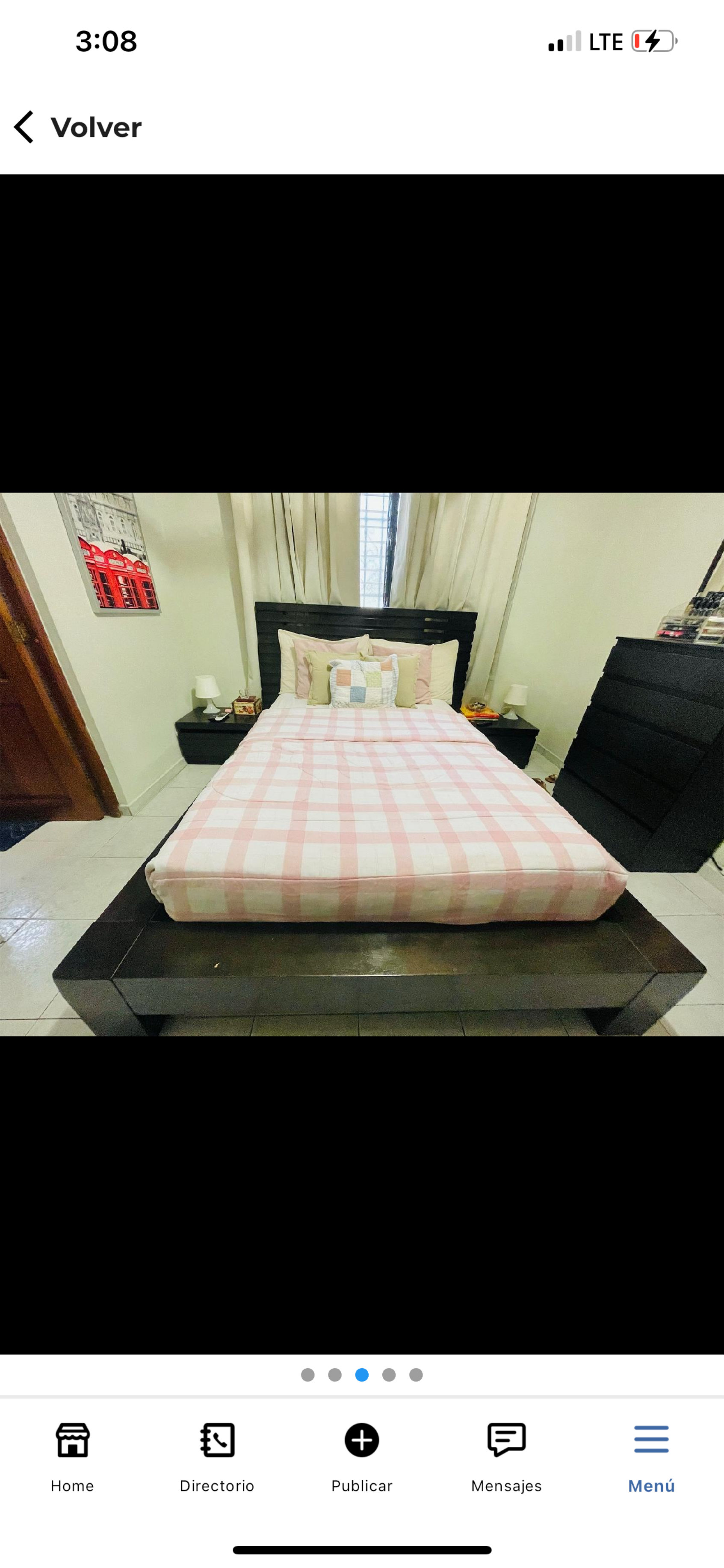 muebles y colchones - cama y colchón de Almacenes Unidos con dos mesas de noche 4