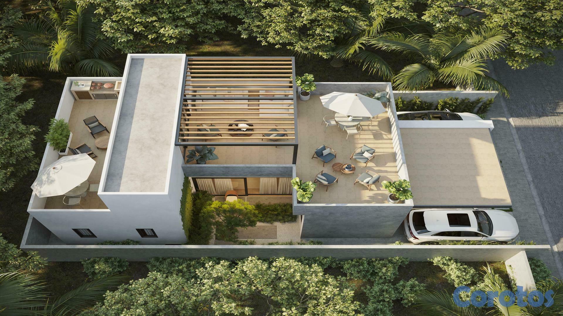 casas vacacionales y villas - Casas de 3 Habitaciones con Patio en Ecos Yard, Ave. Ecológica 7