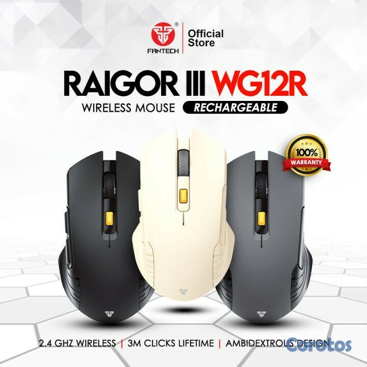 computadoras y laptops - MOUSE Fantech GAMING INALAMBRICO (Mod.WG12R), RECARGABLE