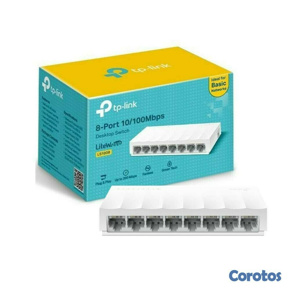 accesorios para electronica - Switch de escritorio TP-Link de 8 puertos 10/100Mbps LS1008 2