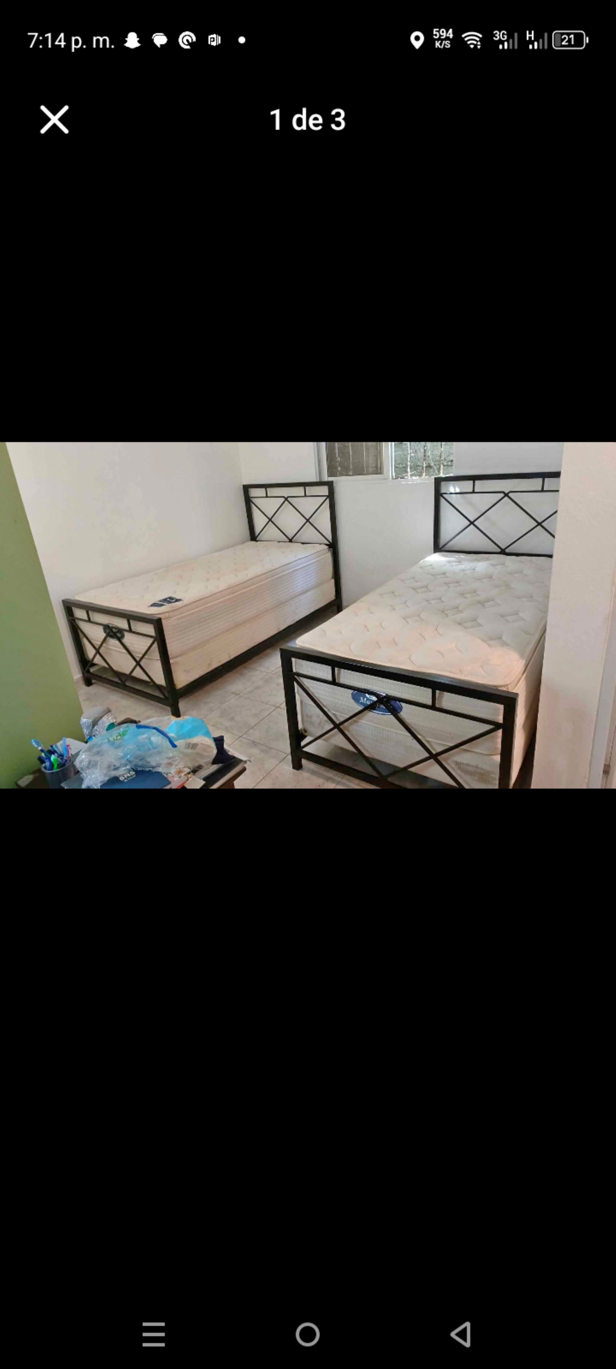 muebles y colchones - base de cama en hierro  1