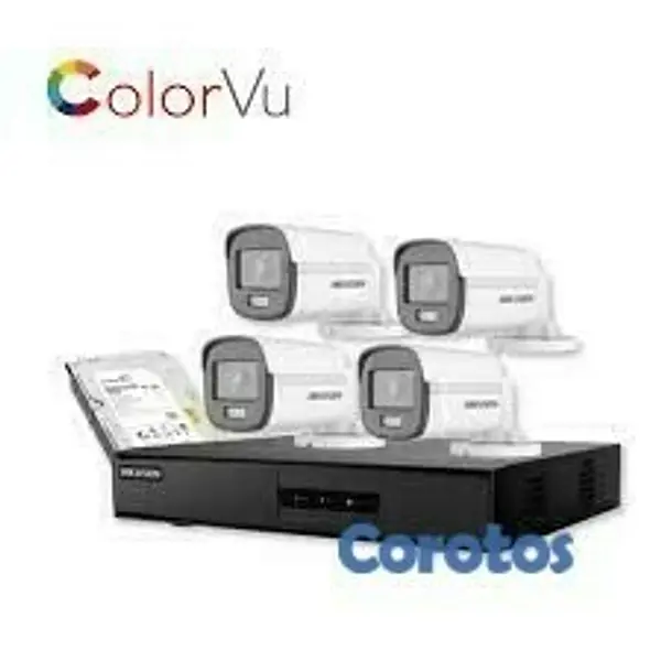 camaras y audio - Kit de 4 camara de seguridad jnice color vu vision nocturna a color 4