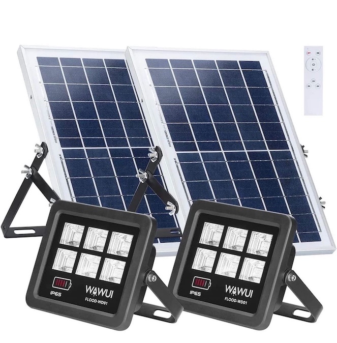plantas e inversores - Combo de 2 Luces Led con panel solar control y batería