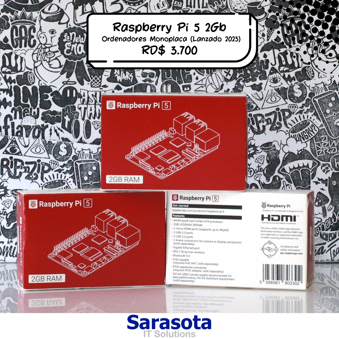 computadoras y laptops - Raspberry Pi 5 2Gb Computador Monoplaca