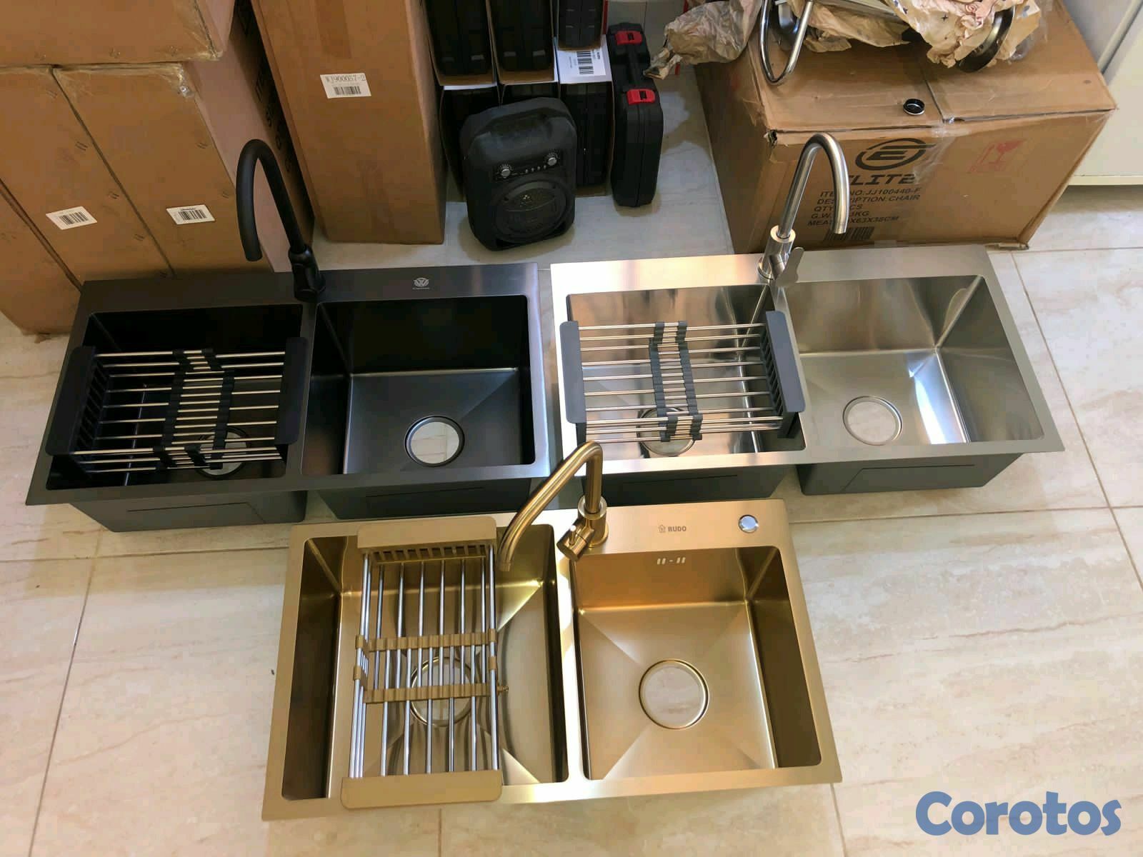 cocina - fregadero en acero inoxidable 