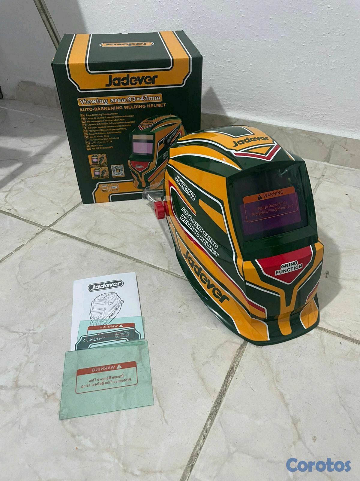 equipos profesionales - careta para soldador con sensor automático 