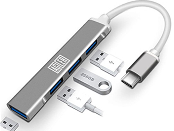 computadoras y laptops - ADAPTADOR AGILER USB TYPE C A 4 PUERTOS USB 3.0 HEMBRA (AGI-1268)