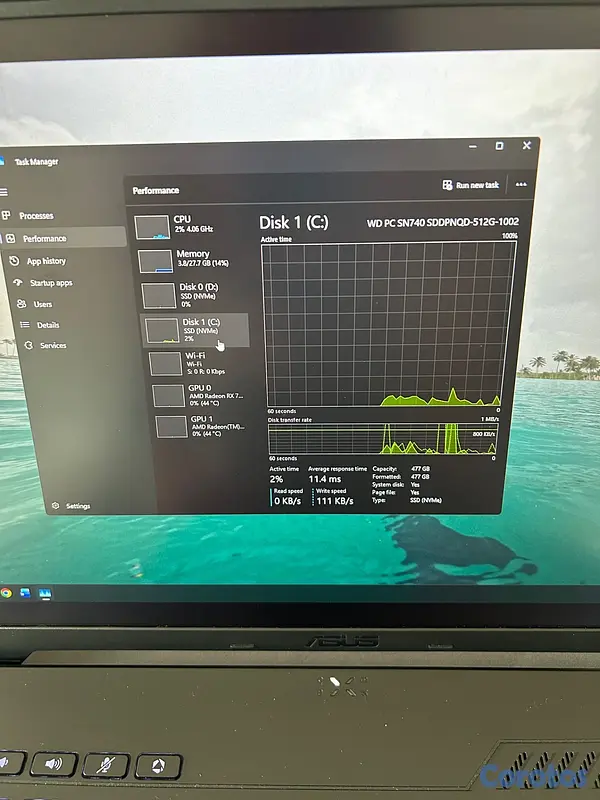 computadoras y laptops - Laptop gaming, Asus TUF A16, Ryzen 7 7735HS, RX 77 7