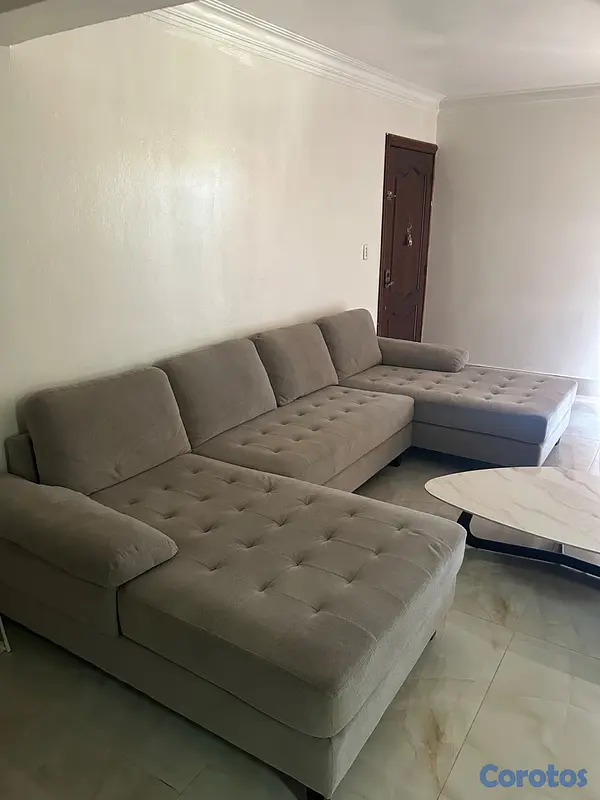 muebles y colchones - Mueble gris moderno en forma U 5