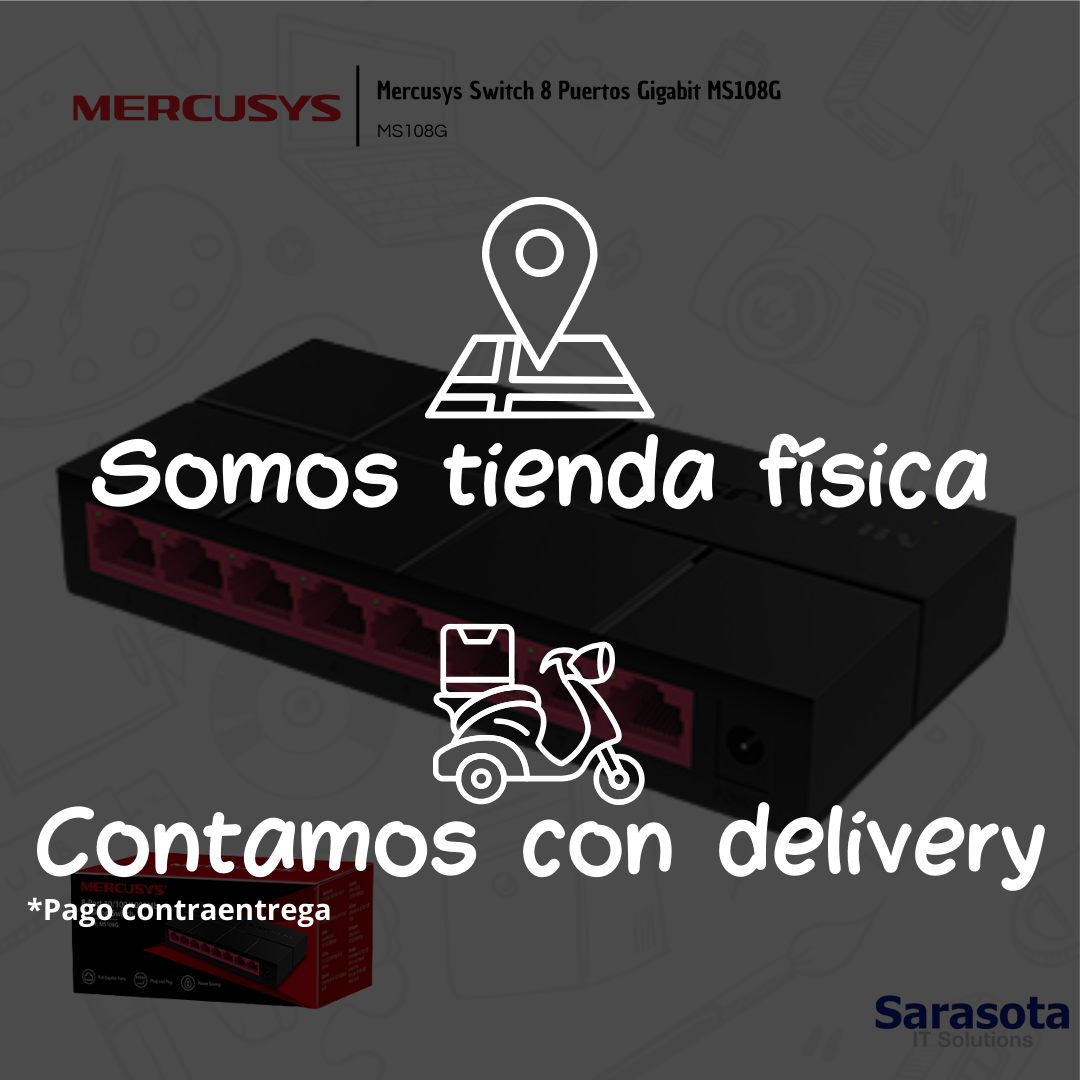 accesorios para electronica - Mercusys Switch 8 Puertos Gigabit MS108G 2