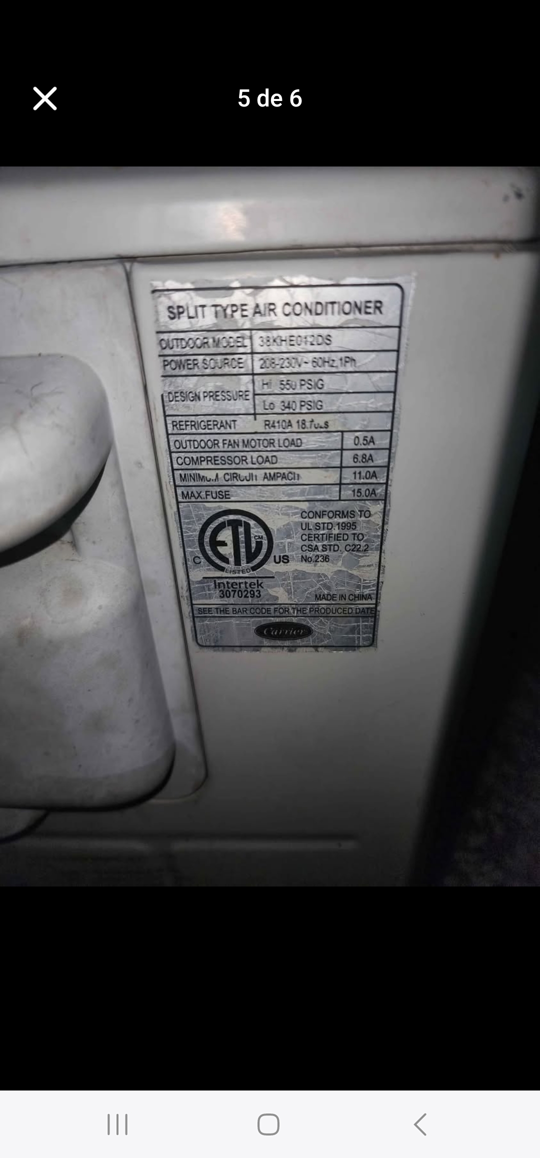otros electronicos - Aire carrier inverte 12btu  4