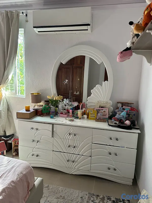 muebles y colchones - juego de habitación en caoba  4
