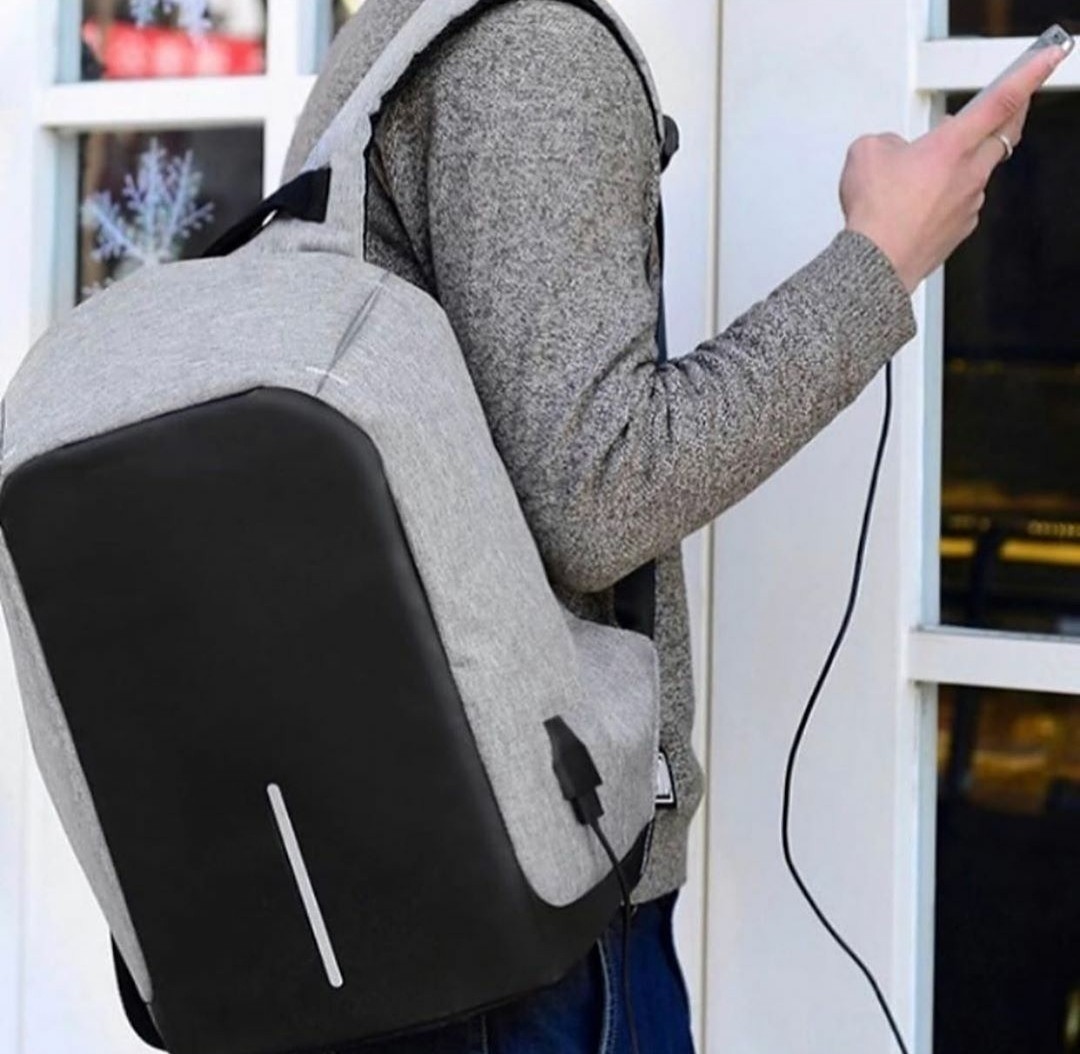 carteras y maletas - Mochila antirrobo impermeable con puerto de carga USB 3