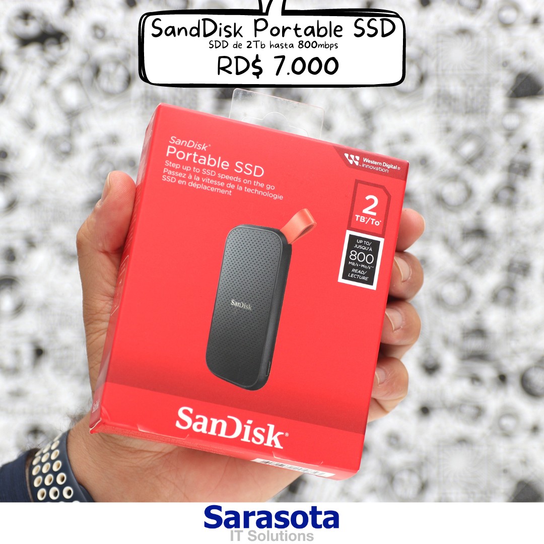 accesorios para electronica - Sandisk SSD Portable de 2Tb de 800mbps