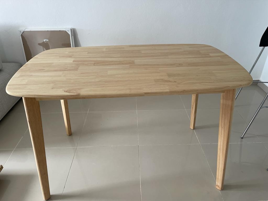 muebles y colchones - Mesa de comedor madera REAL maciza  6