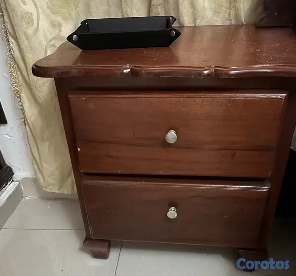 muebles y colchones - juego de gabetero en caoba  2