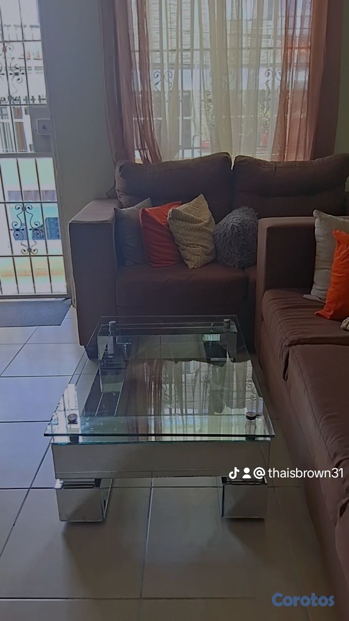 muebles y colchones - mesa de caoba con espejo 1