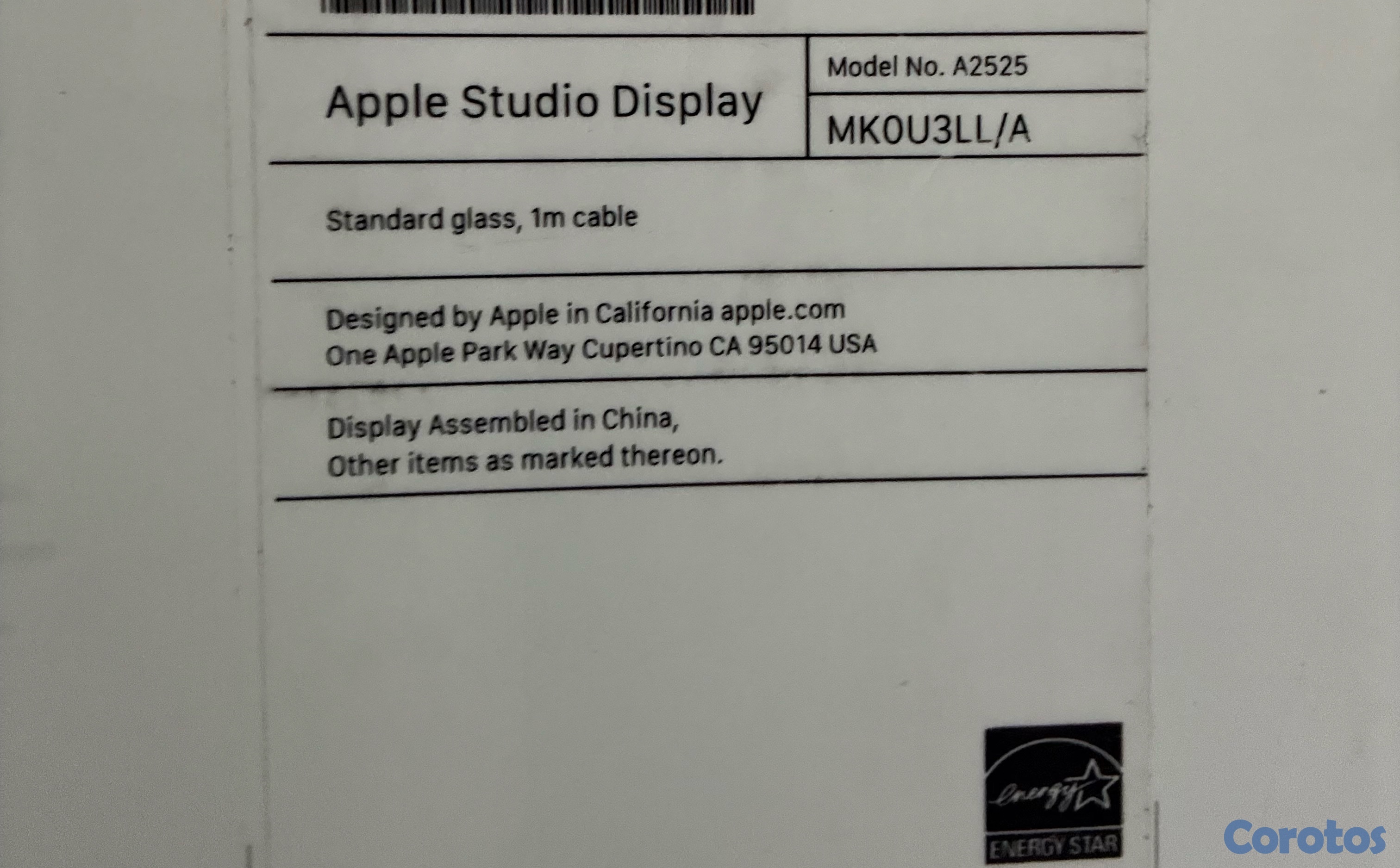 computadoras y laptops - APPLE STUDIO DISPLAY STANDAR GLASS SELLADA  2