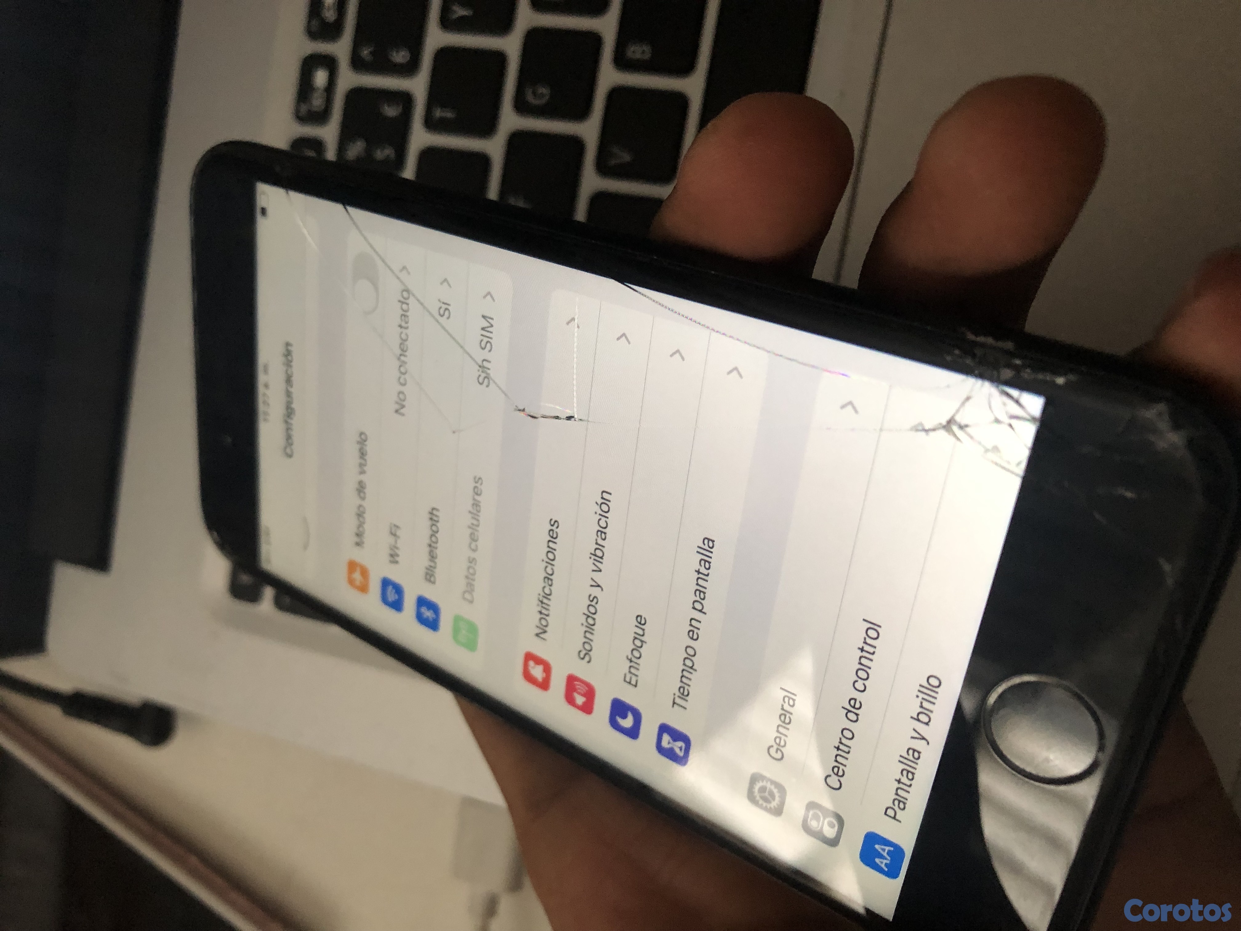 celulares y tabletas - iPhone 7 normal baypass full señal de 128gb como se ve en la foto 2