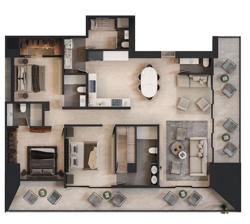apartamentos - Apartamentos en Cerros de Gurabo en Torre Majestuosa. 3