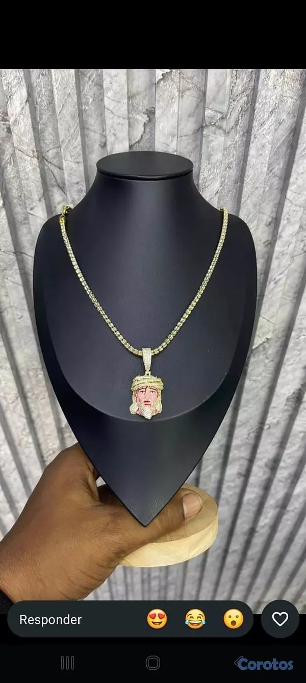joyas, relojes y accesorios - cadena con medalla 7