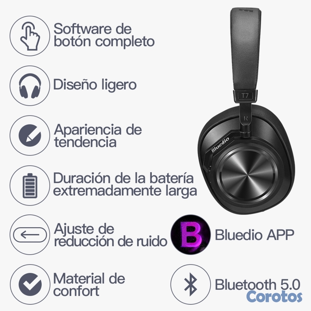 accesorios para electronica - Auricular profesional bluetooth Bluedio T7 Plus EN 4