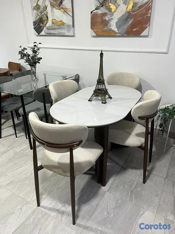 muebles y colchones - Juego de comedor importado de 4 sillas 2