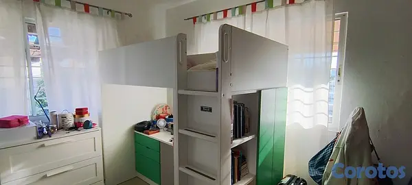 muebles y colchones - Cama juvenil con closet y escritorio ikea verde - Ver VIDEO 2