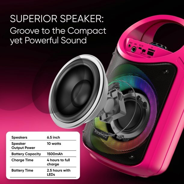 camaras y audio - Bocina de karaoke Bluetooth MAING6 6