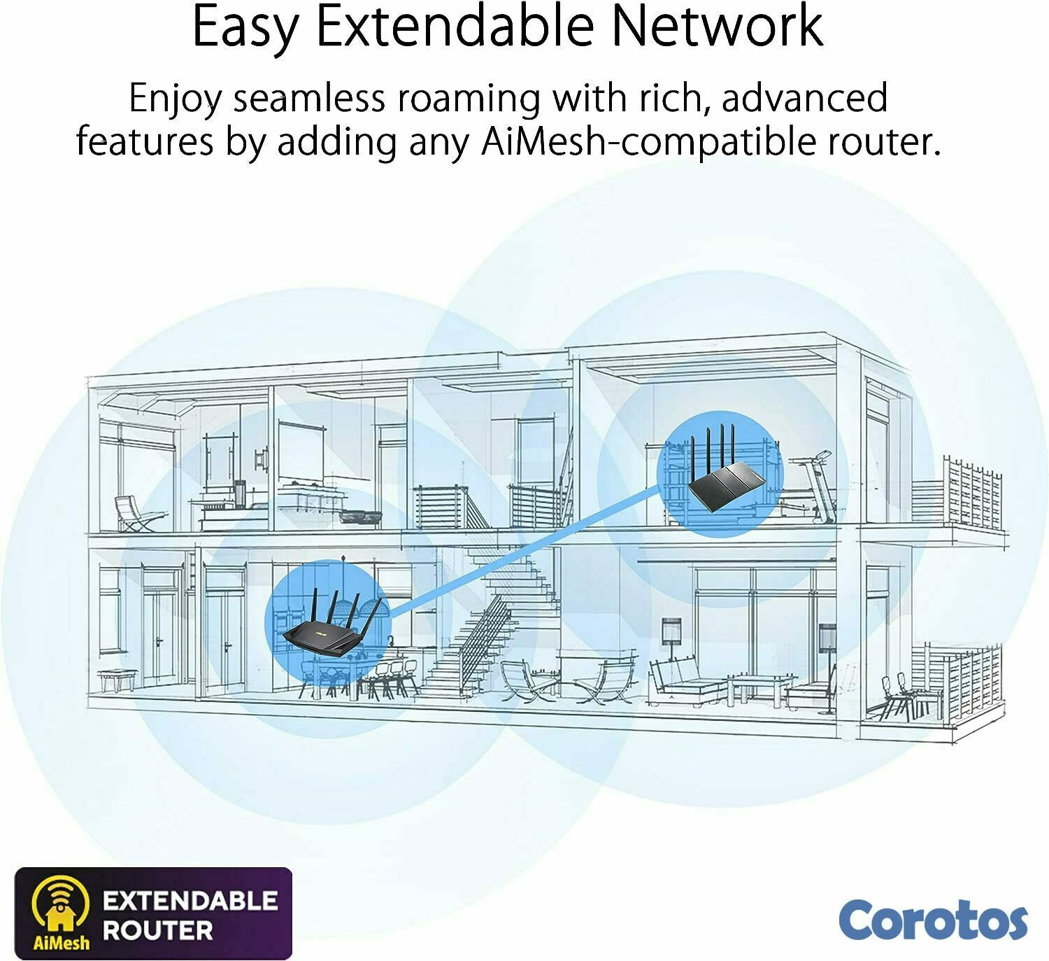 consolas y videojuegos - ASUS AX5400 WiFi 6 Gaming Router (RT-AX82U)  4
