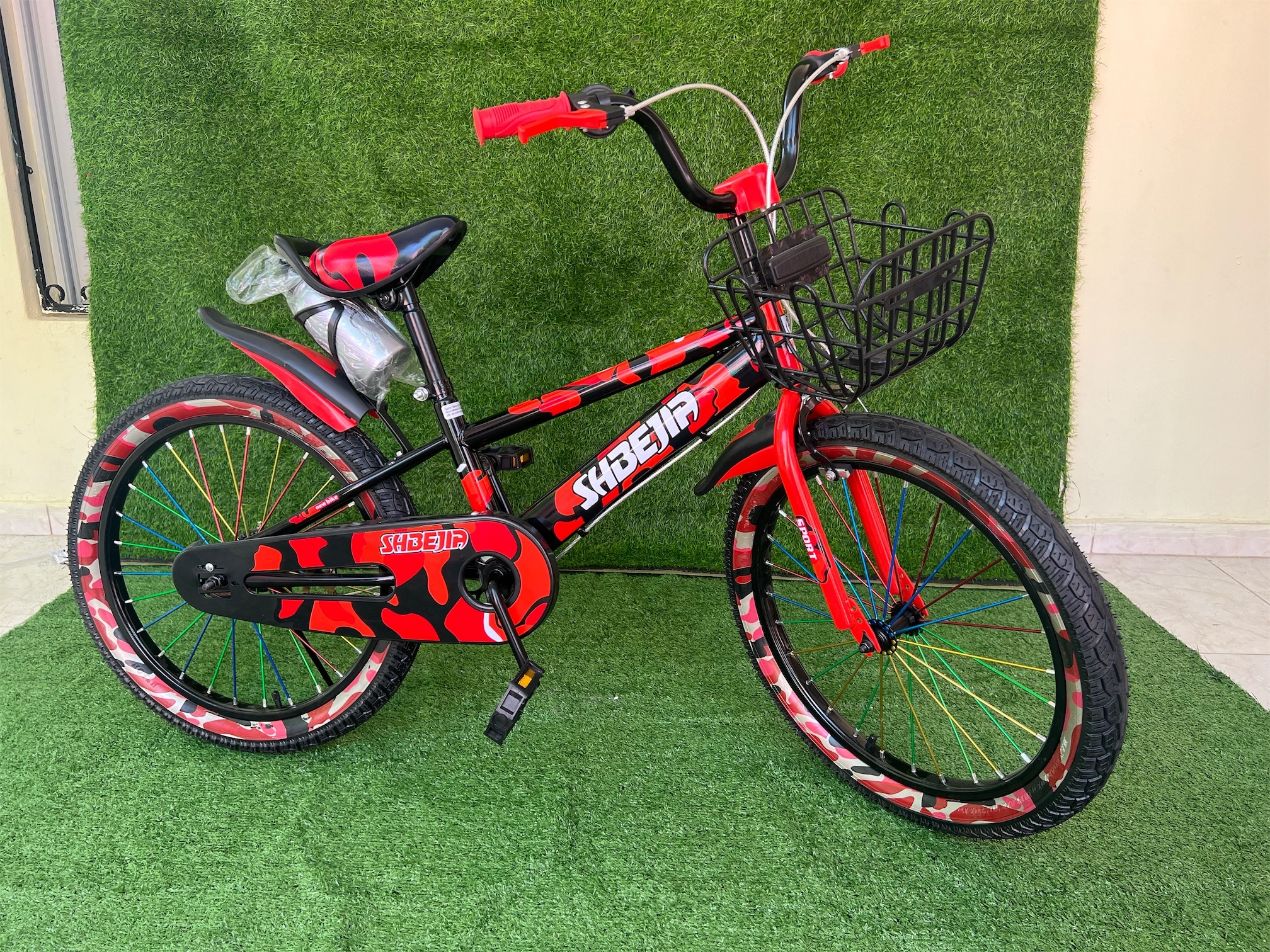 juguetes - Bicicleta aro 20 para niños de 6-10 años taza ancha Nuevas color rojo y azul  1