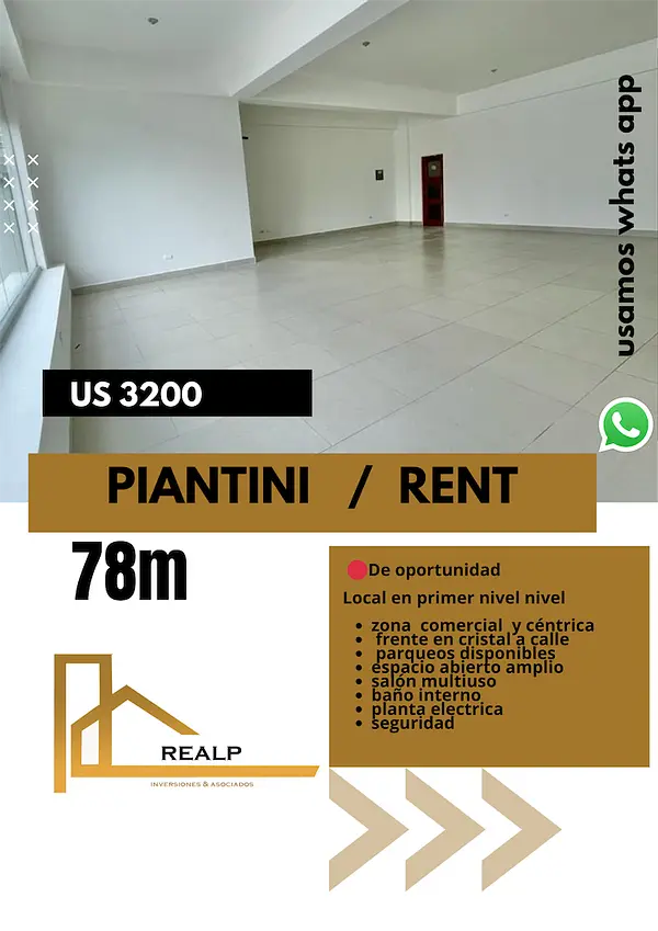 oficinas y locales comerciales - Local Piantini Primer nivel 1