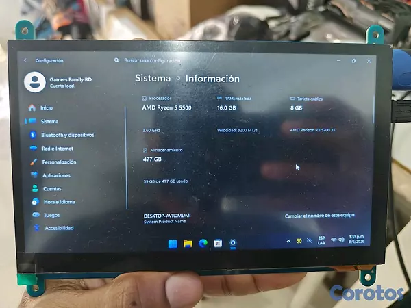 computadoras y laptops - PC GAMING AMD RYZEN 5 SERIES 5000 5