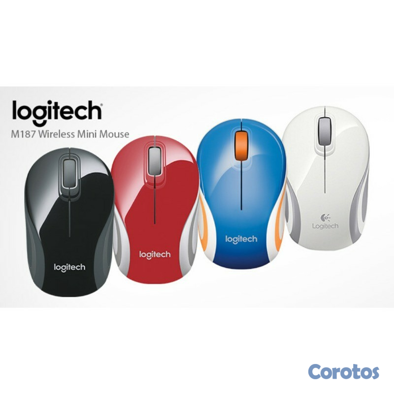 computadoras y laptops - MOUSE LOGITECH M187 INALAMBRICO MINI OPTICO NEGRO,USB NANO RECEIVER - SMART SLEE 1