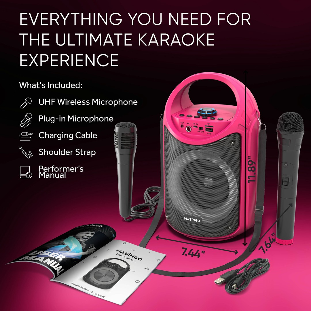 camaras y audio - Bocina de karaoke Bluetooth MAING6 4