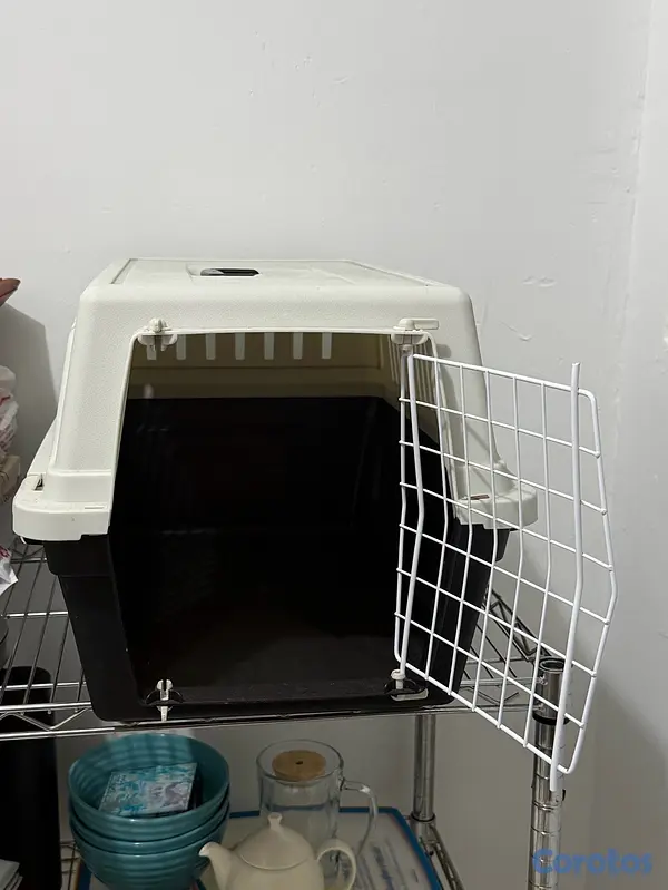 animales y mascotas - Jaula de transporte para perro pequeño – Segura y práctica 2