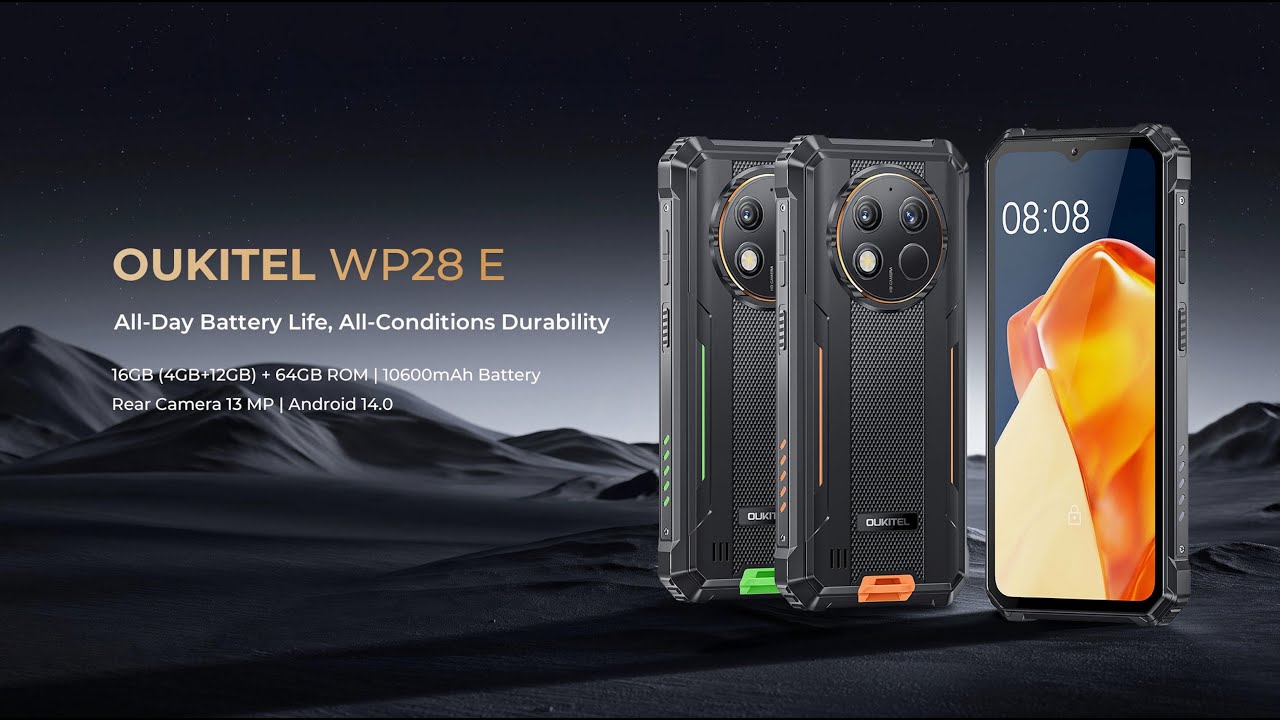 celulares y tabletas - OUKITEL WP28E teléfono resistente de  4GB/64GB, 10 2