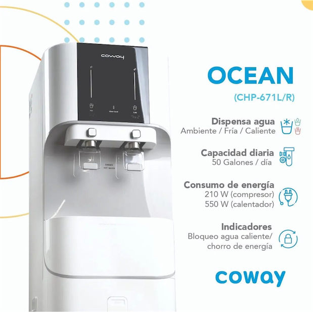 electrodomesticos - Dispensador y purificar de agua Ocean Coway